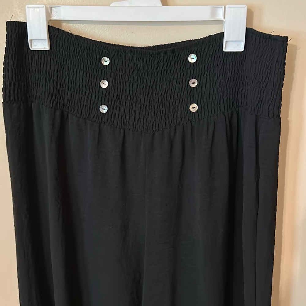Elegant Black Wide-Leg Pants 1XL - Picture 2 of 4